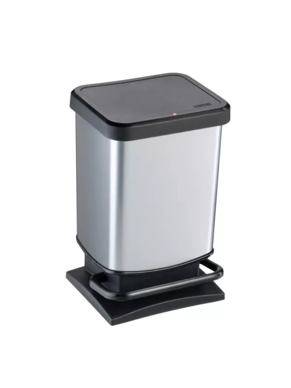 GPC Foot Pedal Bins - 20 Litre - Metal/Carbon Look